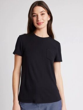 Kit and Ace Black Short-Sleeve Pocket Tee